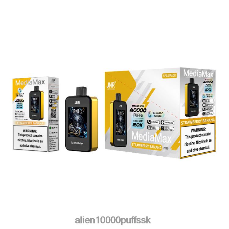JNR Vape Nicotine - JNR MediaMax 40 tis jahodový banán 8B68L016