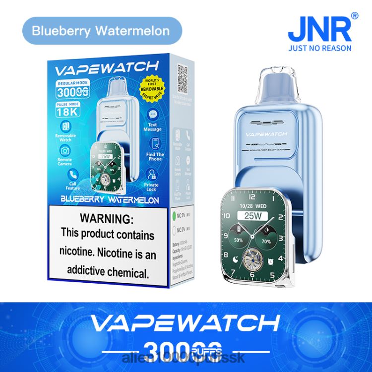 JNR Vape Nicotine Content - JNR vape hodinky čučoriedkový vodný melón 8B68L04