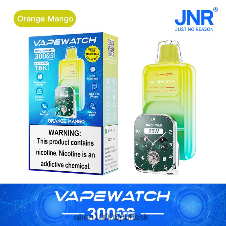 JNR Vape Slovensko - JNR vape hodinky oranžové mango 8B68L02